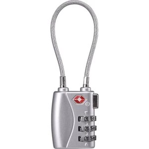 Basetech BT-1826581 káblový zámok 33 mm    strieborná na heslo