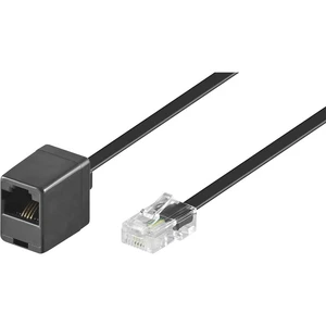 Basetech ISDN predlžovací kábel [1x RJ45 zástrčka 8p4c - 1x RJ45 zásvuka 8p8c] 10.00 m čierna
