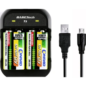 Basetech T2 nabíjačka 9 V akumulátorov NiMH, LiIon, LiFePO 9 V blok