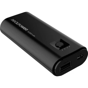 RealPower PB-5000 powerbanka 5000 mAh  Li-Ion akumulátor  čierna