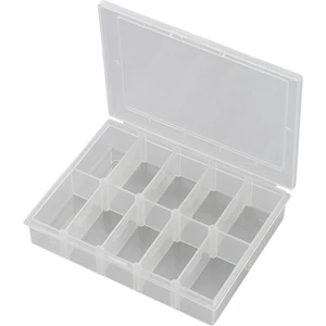 TRU COMPONENTS EKB-203 krabička na drobné súčiastky, (d x š x v) 139 x 95 x 25 mm, Priehradiek: 10, variabilné rozčlenen
