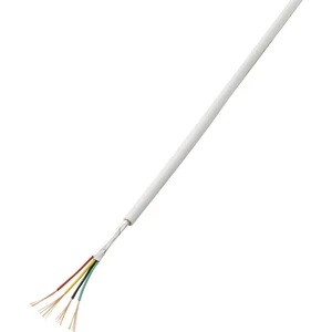 TRU COMPONENTS 1571729 alarmový kábel LiYY 6 x 0.22 mm² biela 50 m