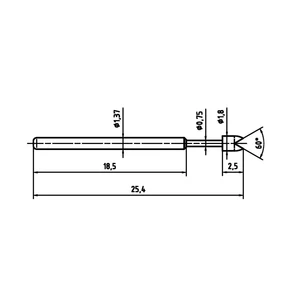 PTR 1015-G-0.7N-AU-1.8 presný testovací hrot