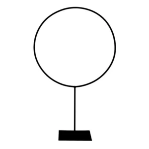 Dekorace kruh RUFIJI na podstavci kovový černý 80cm