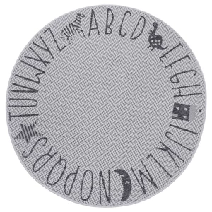 Dětský kusový koberec Flatweave 104887 Silver/Grey kruh-160x160 (průměr) kruh