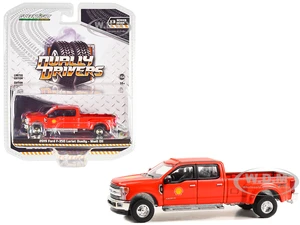 2019 Ford F-350 Lariat Dually Pickup Truck Red "Shell Oil" "Dually Drivers" Series 13 1/64 Diecast Model Car by Greenlight