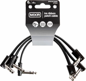 Dunlop MXR DCISTR06R Ribbon TRS Cable 3 Pack Schwarz 15 cm Winkelklinke - Winkelklinke