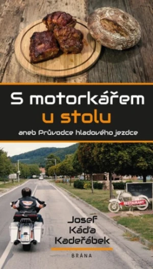 S motorkářem u stolu - Josef Káďa Kadeřábek