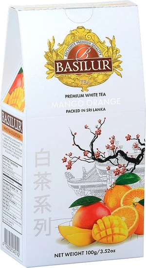 Basilur White Tea Mango Orange papír 100 g