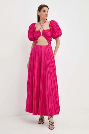 Šaty Luisa Spagnoli RUNWAY COLLECTION ružová farba, maxi, áčkový strih, 541115,