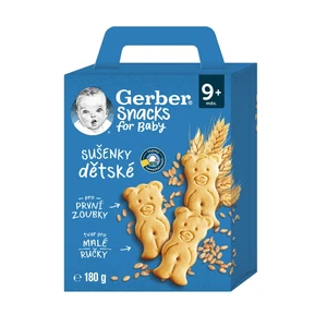 Gerber Snacks dětské sušenky 9m+ 180 g