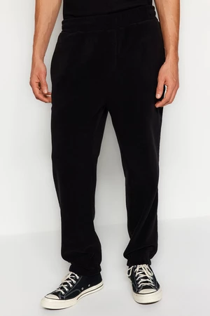 Trendyol Black Regular/Regular Fit Warm Fleece Hidden Lace Up Sweatpants