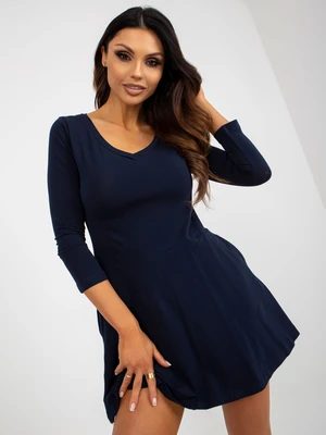 Basic Navy Flowing Minidress