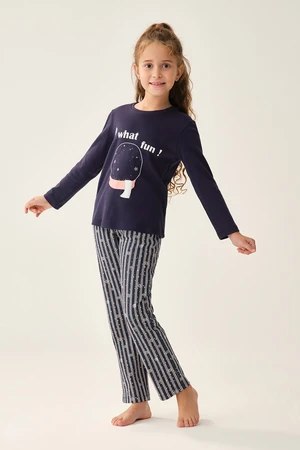 Dagi Navy Blue Pajamas Set