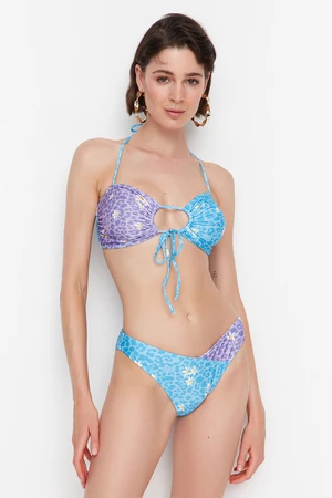 Trendyol Multicolored Floral Print Bikini Top