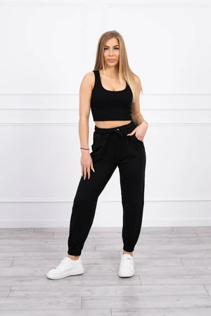 Set top+trousers black