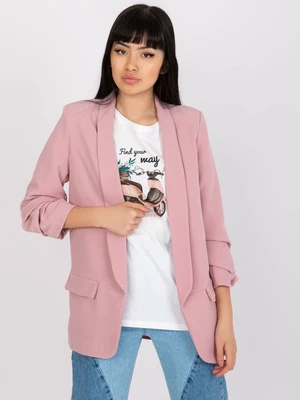 Lady's light pink jacket with pleats
