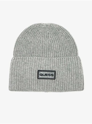 Light gray men's ribbed beanie Guess - Men