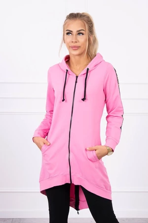 Sweatshirt with zipper at back light pink