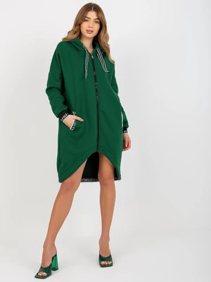 Women's Long Zipper Sweatshirt - Green