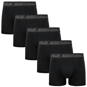 5PACK pánské boxerky Gianvaglia černé