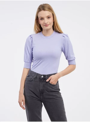 Light purple women's ribbed T-shirt VILA Felia - Ladies