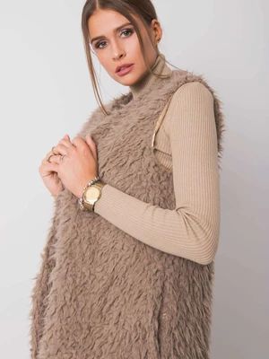 Gilè da donna Fashionhunters Fur detailed