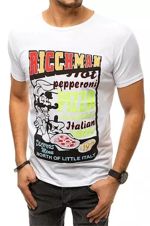 White men's T-shirt RX4372 with print