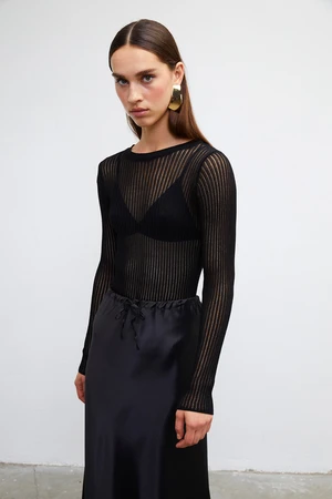 VATKALI Crew neck see-through top - Premium collection