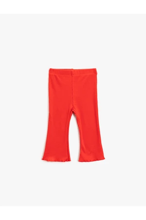 Koton Ribbed Spanish Leg Leggings. Elastic Waist.