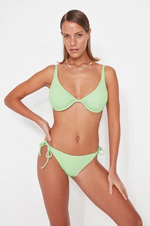 Trendyol Green Tie Towel Normal Leg Bikini Bottom