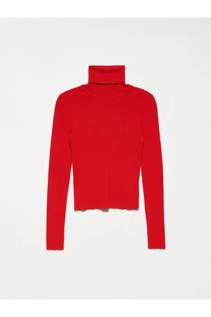 Dilvin 10225 Turtleneck Sweater-red