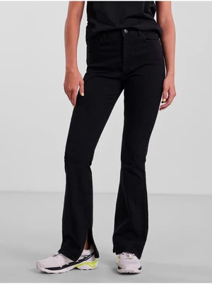 Black Flared Fit Jeans Pieces Peggy - Women