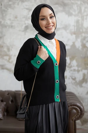 InStyle Velya Short Knitwear Cardigan - Black