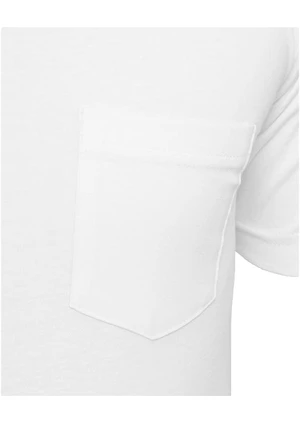 White T-shirt with V-neck