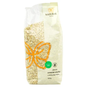 NATURAL JIHLAVA Vločky ovesné jemné s klíčky bez lepku natural 500 g