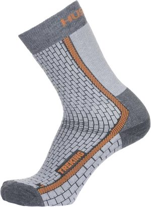 Husky  Treking šedá/oranžová, XL(45-48) Ponožky