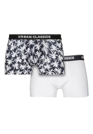 Men's Boxer Shorts Double Pack on the palm + white
