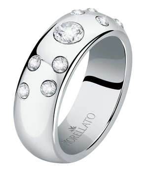 Morellato Luxusní ocelový prsten s krystaly Poetica SAUZ260 52 mm