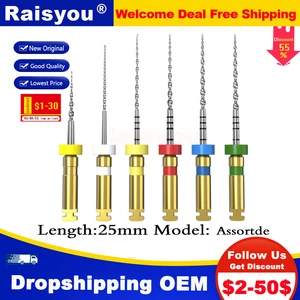 Dental Nickel Titanium Heat Activation Root Canal File Endodontic Rotary Files SOCO 6Pcs/Box Factory Outlet Dental Materials