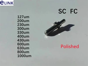 10pcs 126um SC FC metal ferrule polished 127/200/230/330um for fiber optic connector big ID can be customized free shipping
