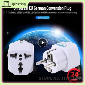 Universal EU Plug Adapter International AU UK US To EU Euro KR Travel Adapter Electrical Plug Converter Power Socket