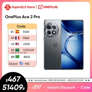 2023 Global Rom Oneplus ACE 2 Pro 5G Snapdragon 8 Gen 2 6.74'' 120Hz AMOLED Display Screen 5000mAh Battery 150W SUPERVOOC Charge