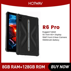 HOTWAV R6 Pro Rugged Tablet Android 12 8GB 128GB Octa Core 15600mAh 10.1 Inch HD+ Pad 16MP Camera Dual SIM Glove Mode Tablets PC