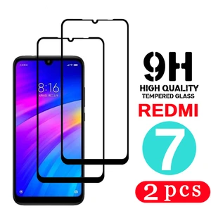 2Pcs full cover for xiaomi redmi note 7 pro tempered glass redmi 7A phone screen protector protective film on glass smartphone