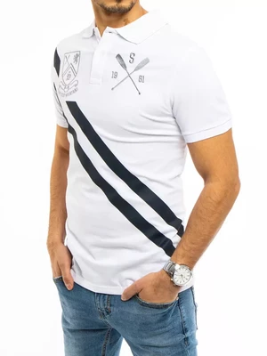 Men's White Polo Shirt Dstreet