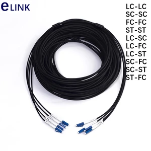 30mtr 4C Armored lszh Fiber optic Patch cords lszh waterproof LC SC FC 4 core patch lead FTTA armored jumper Outdoor SM
