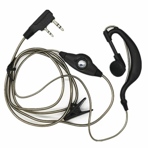 For walkie talkie Baofeng earphone uv 5r earbuds PTT mic in ear hook headphone k port two way radio headset uv-5r bf-888s
