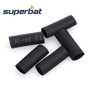 Superbat 100pcs Heat Shrink Tubing Wire Wrap Cable Sleeve OD 6mm Length 20mm Pack Black for KSR195 RG58 RG400 RG142 Cable
