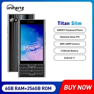 Unihertz TITAN SLIM Smartphones Octa Core 6GB+256GB Android English Russian Qwerty Keyboard Cellphone 4100mAh NFC Mobile Phone